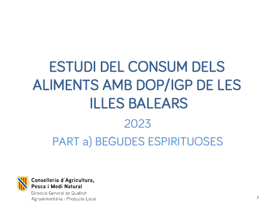 Estudi de consumidors de begudes espirituoses de les Illes Balears (IG) 2023 - Entrades - Illes Balears - Productes agroalimentaris, denominacions d'origen i gastronomia balear