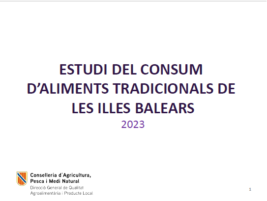 Estudi de consumidors d'aliments tradicionals de les Illes Balears 2023 - Entrades - Illes Balears - Productes agroalimentaris, denominacions d'origen i gastronomia balear