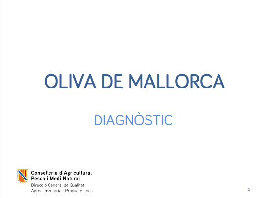 Diagnòstic de la DOP Oliva de Mallorca 2023 - Entrades - Illes Balears - Productes agroalimentaris, denominacions d'origen i gastronomia balear