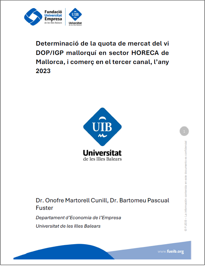 Estudi de mercat del vi 2023 (UIB) - Entrades - Illes Balears - Productes agroalimentaris, denominacions d'origen i gastronomia balear